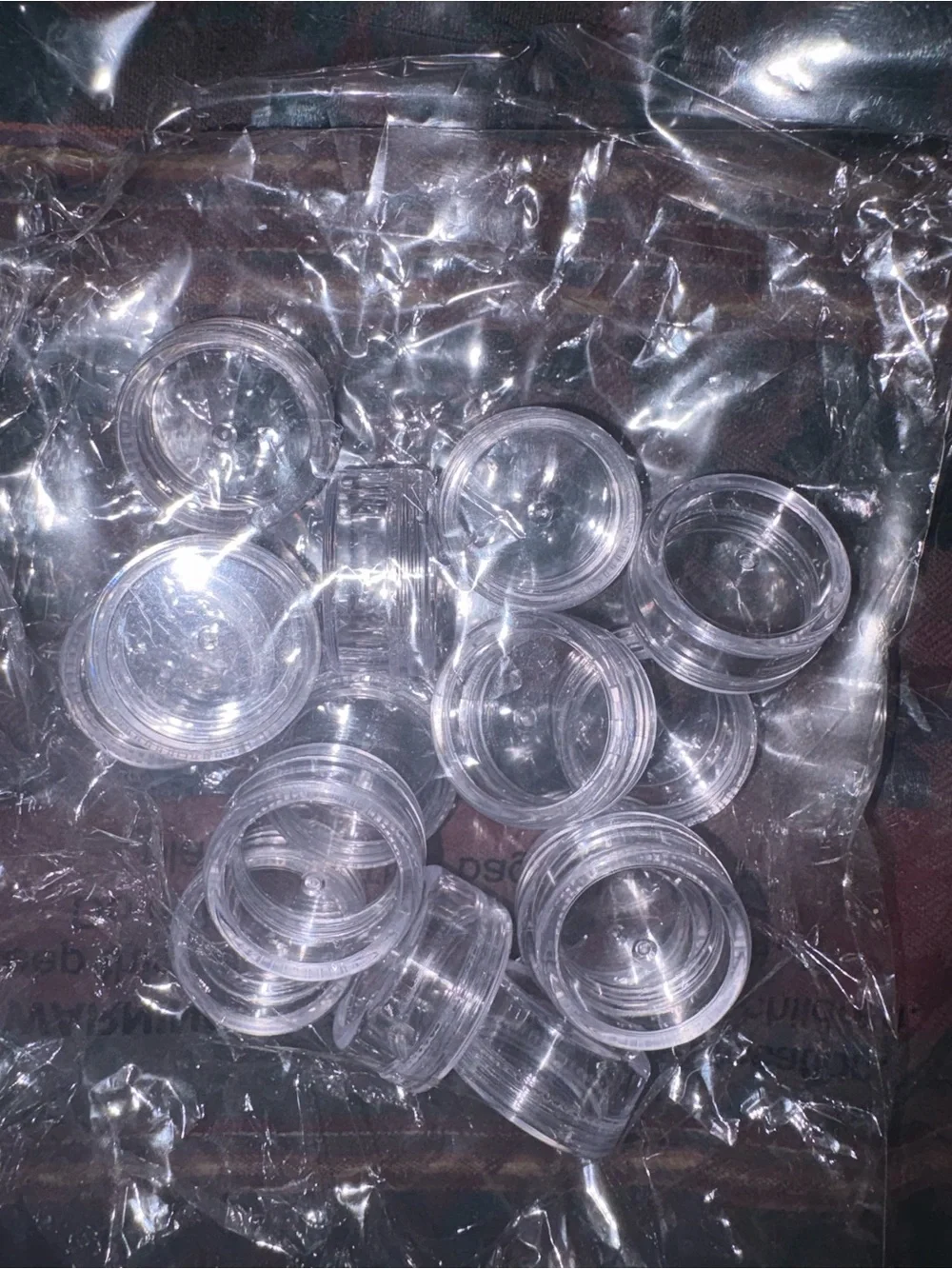 15 Clear Plastic Sample Jars - Set of Small Containers